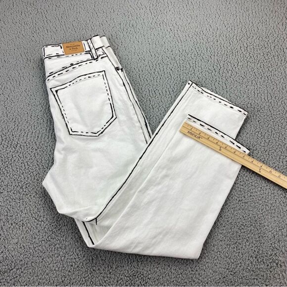 Abercrombie & Fitch Custom The Ankle Straight Ultra High Rise Jeans Size:30/10r - Picture 8 of 15